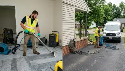 Water damage restoration team serving Toledo, OH, with emergency cleanup and drying equipment
