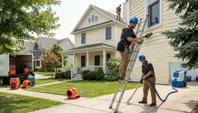 Water damage restoration team serving Toledo, OH on a local business service page