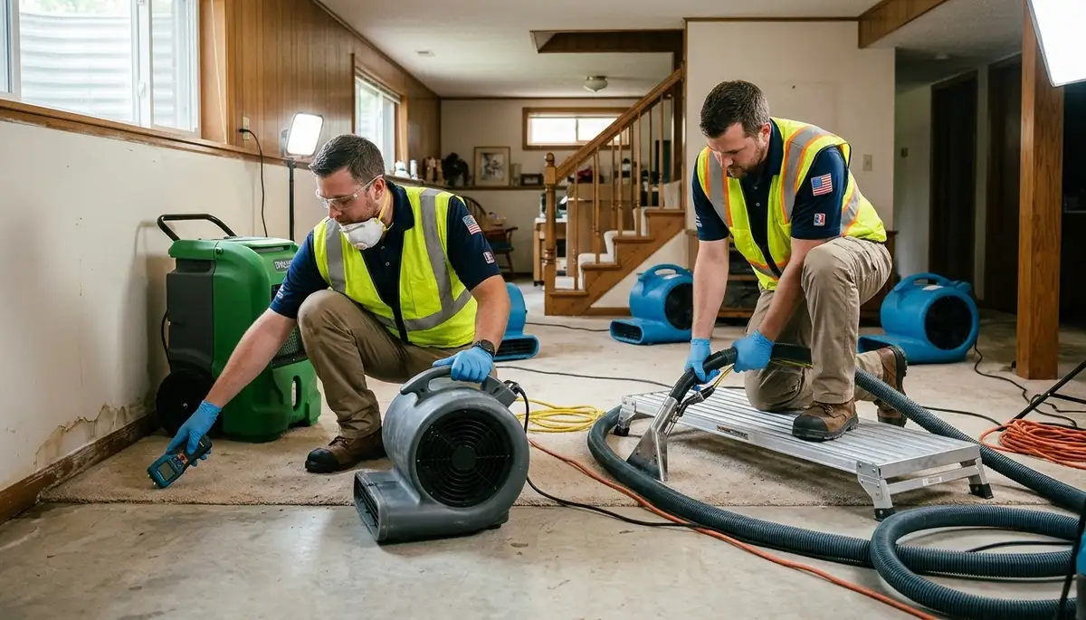 Water damage restoration team serving Toledo, OH with professional cleanup and drying services