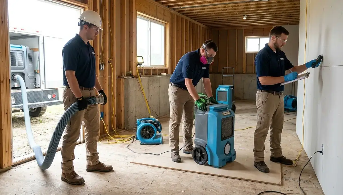 Water damage restoration team serving Toledo, OH with emergency cleanup and drying services