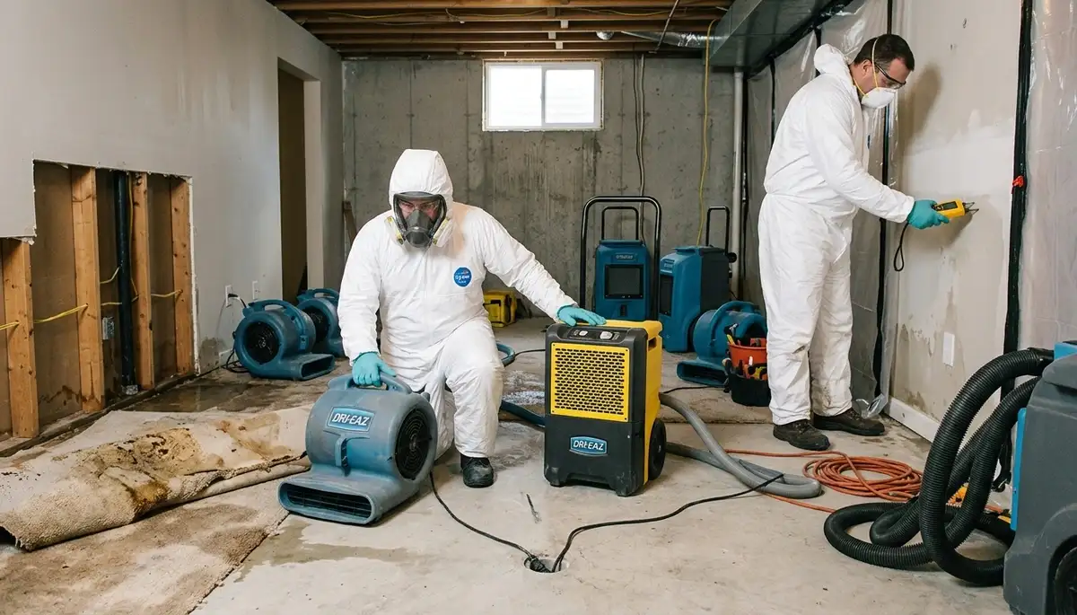 Water damage restoration team serving Toledo, OH for flooded homes and frozen pipe cleanup